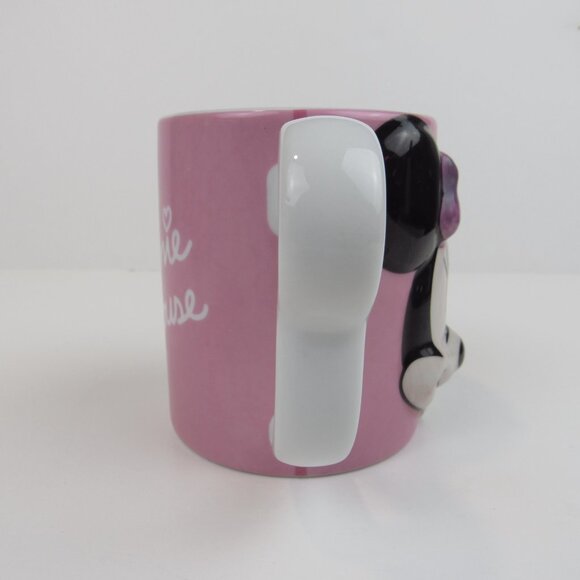 Disney Minnie Mouse Mug 3D Pink Monogram International 11 oz - Picture 4 of 11